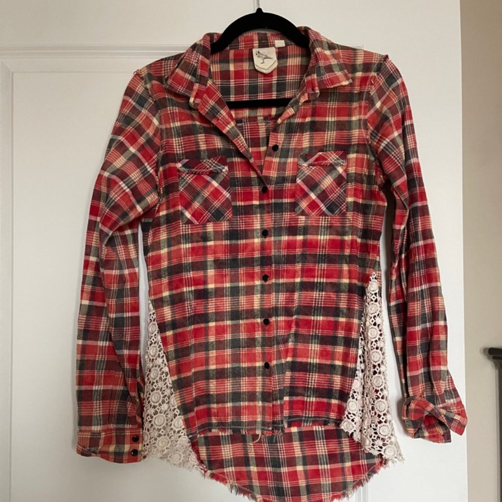 Laced Red & Gray Flannel
